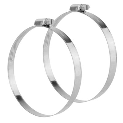 Kct Universal Hose Clips2 Pack 90-120mm 304 Stainless Steel Adjustable Metal Clamps For Air/fuel/water/plumbing/bath Pipes from B&Q