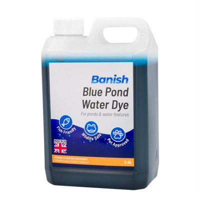 Pisces Banish Blue Pond Dye 2.5L Water Colour Algae Control Reduce Greenwater Blanketweed Growth from B&Q