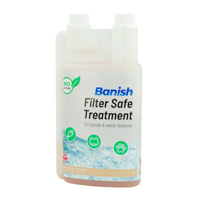 Pisces Banish Bioactive Filter Safe Pond Water Treatment 1L Eco Beneficial Bacteria from B&Q