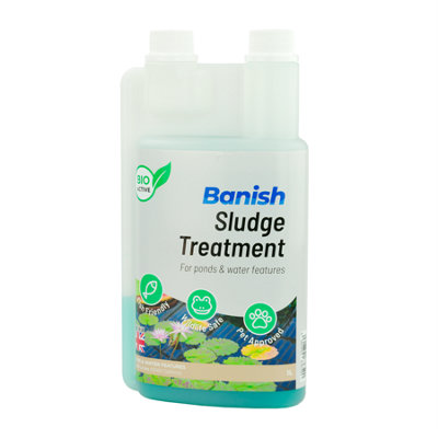 Pisces Banish Bioactive Sludge Treatment 1L Dirty Pond Water Clean Wildlife Safe Eco from B&Q