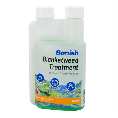 Pisces Banish Blanketweed Pond Water Treatment 250Ml String Algae Remover Blanket Clear from B&Q