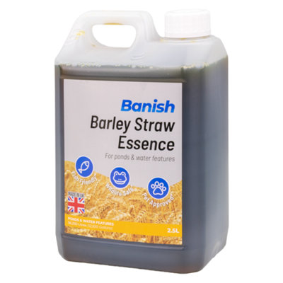 Pisces Banish Barley Straw Essence Pond Water Treatment 2.5L Green Algae Blanketweed from B&Q
