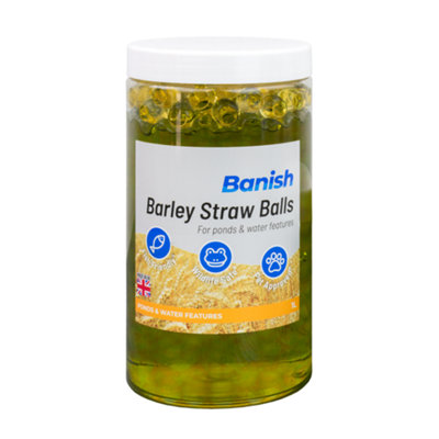 Pisces Banish Barley Straw Extract Balls 1L Pond Green Water Treatment Blanketweed Duckweed Algae from B&Q