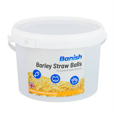 Pisces Banish Barley Straw Extract Balls 2.5L Pond Green Water Treatment Blanketweed Duckweed Algae from B&Q