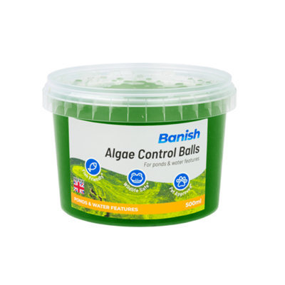 Pisces Banish Algae Control Balls 500Ml Pond Water Treatment Greenwater Duckweed Blanketweed Clear Remover Pet Fish Safe Features from B&Q