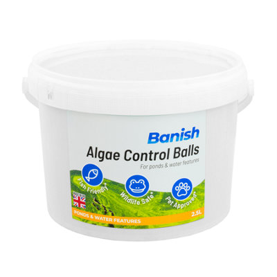 Pisces Banish Algae Control Balls 2.5L Pond Water Treatment Greenwater Duckweed Blanketweed Clear Remover Pet Fish Safe Features from B&Q