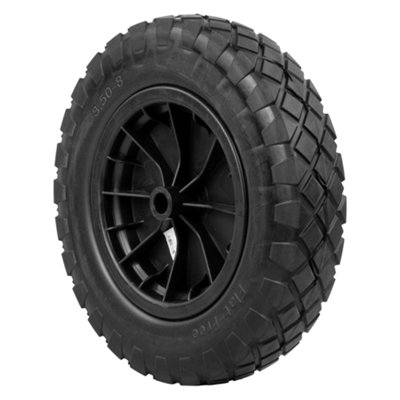 Kct 14" (3.50 - 8) Puncture Proof / Solid Heavy Duty Pu Wheelbarrow Carts Wheel & Tyre