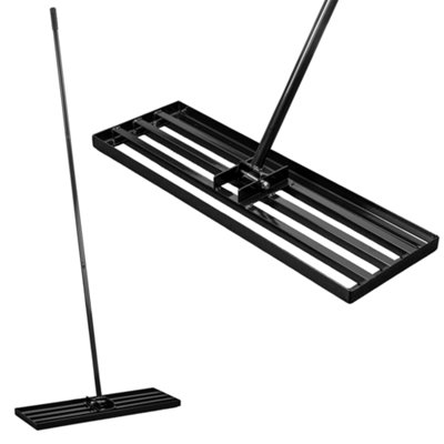 Kct 75.5X24.5cm Garden Levelling Rake Lawn Grass Flattening Smoothing Bumpy Top Dressing Lute Landscaping Gardening Leveller Tool 195Cm Handle - Image 3