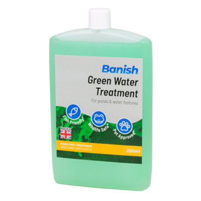 Pisces Banish 250Ml Green Water Treatment Pond Algae Remover Clarifier Cleaner Cloudy from B&Q