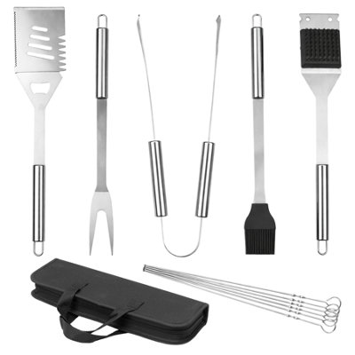 1001 Kct Bbq Tool Set 10 Piece Grill Accessories Utensils Cooking Tongs Spatula Kit from B&Q
