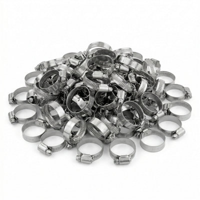 Kct Universal Hose Clips50 Bulk Trade Pack 35-51mm 304 Stainless Steel Metal Clamps For Air/fuel/water/plumbing/bath Pipes from B&Q