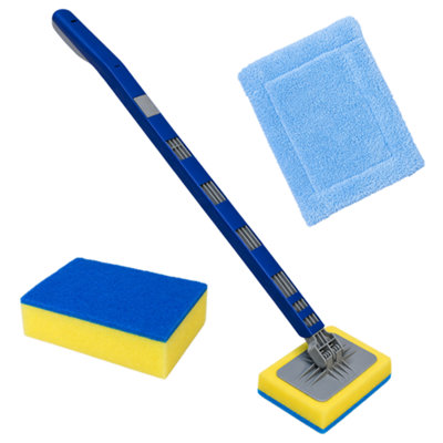 B&Q -  Extendable Household Cleaner Kit Tile Window Bathroom Scrubber Sponge Brush