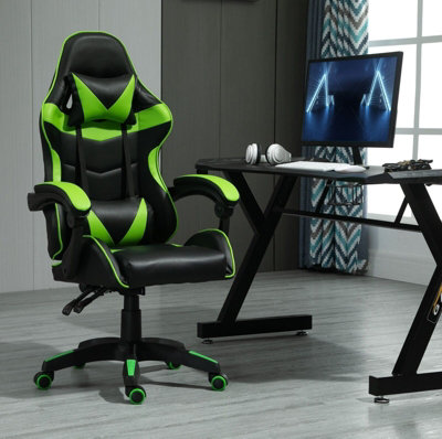 Mcc Direct Gaming Chair Computer Chair With Tilt And Swivel Function Office Chair A Green