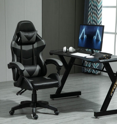 Mcc Direct Gaming Chair Computer Chair With Tilt And Swivel Function Office Chair A Grey