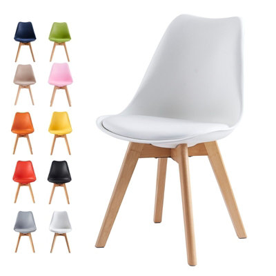 Mcc Eva White Padded Single Dining Chair - Image 6