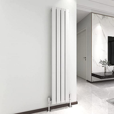 B&Q -  Radiator Double Panel (H) 1600 Flat Panel Vertical Column Radiator White