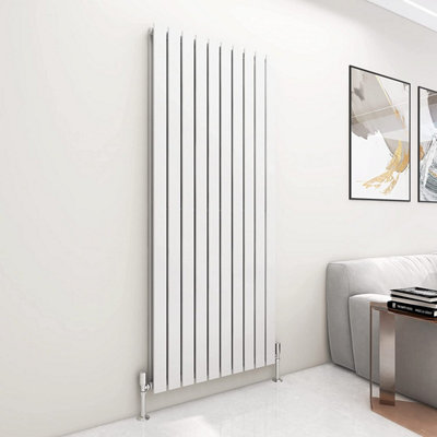 B&Q -  Radiator Double Panel (H) 1800 Flat Panel Vertical Column Radiator White
