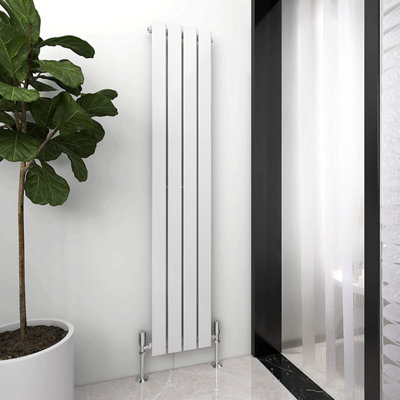 Mcc Direct White Single Flat Panel Vertical Column Radiator 1600X272 Mm By