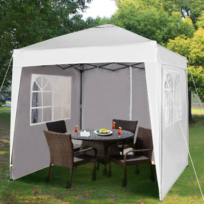 Mcc Direct 2X2 Pop Up White Gazebo With Sides from B&Q