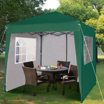 Mcc Direct 2X2 Pop Up Green Gazebo With Sides from B&Q