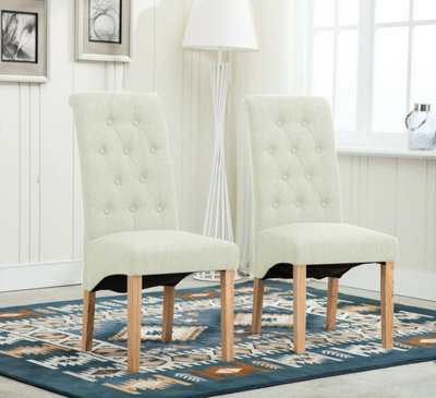 Mcc Direct Cream Deluxe High Back Fabric Dining Chairs