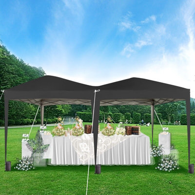 B&Q -  3X6 Pop Up Gazebo Marquee No Sides Black