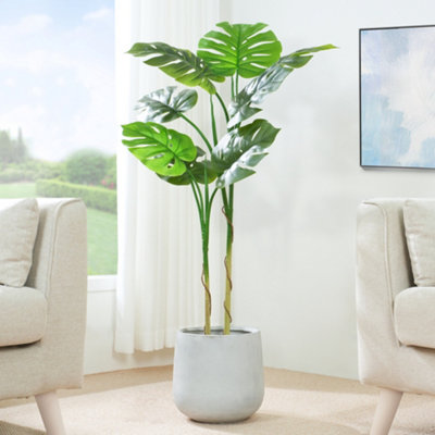 Mcc Direct Artificial Plant Monstera Tree Indoor House Plant 120 Cm