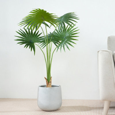 Mcc Direct Artificial Plant Fan Palm Tree Indoor House Plant 100 Cm