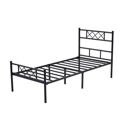 B&Q -  Metal Bed Frame Single 3Ft Bed Modern Stye Head And FootboardFelix
