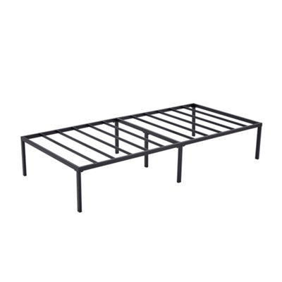 Mcc Direct Black Metal Bed Frame Single 3Ft Metal Mattress Base - Florence 31Cm