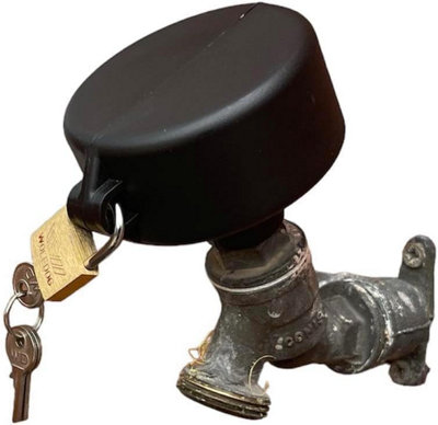 Howsehold Outside Tap Lock - Prevents Unwanted Use Of Outdoor Taps Water Thief Deterrent Includes Padlock (1 Tap Lock) (1 Pack) - Image 2