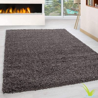 B&Q -  Modern Shaggy Rug5Cm Thick Pile Soft Touch Washable Area Rugs Carpet (Tapue80X150Cm)