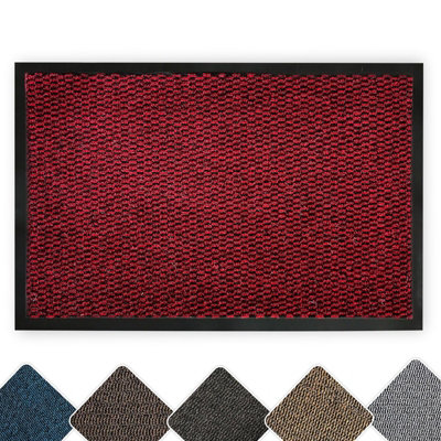 B&Q -  Washable Dirt Trapper Door MatHeavy DutyNon Slip Rubber Backed Indoor & Outdoor Floor Mat (Red60X180Cm)