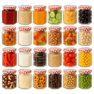  - Glass Storage Jars With Lids 280Ml Airtight Glass Containers Glass Jam Jars With Screw Top With Lids Set Of 24