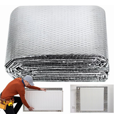 Radiator Reflective Foil Insulation RollCut-To-Size Heat Reflector For All Radiators (0.6M X 5M) from B&Q