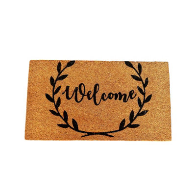 Coir Products Coir Doormat With The Design Of A Welcome Wreath from B&Q