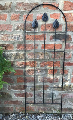 Ruddings Wood Trellis Leaf Design Metal Support Climbing Plants from B&Q