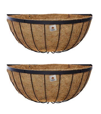 Ruddings Wood Garden Metal Wall Basket Trough Hay Rack Planter 500mm Set Of 2 from B&Q