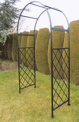 B&Q -  Metal Garden Arch Lattice Plant Support Arbour