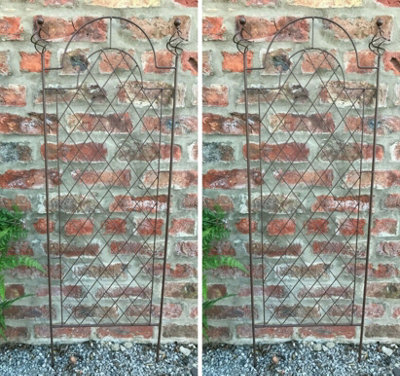 Ruddings Wood Scroll Garden Wall Trellis Climbing Plant Support Frame Set Of 2 (H)120Cm from B&Q
