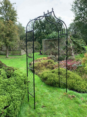B&Q -  Garden Arch Plant Support Entrance Frame Arbour Black