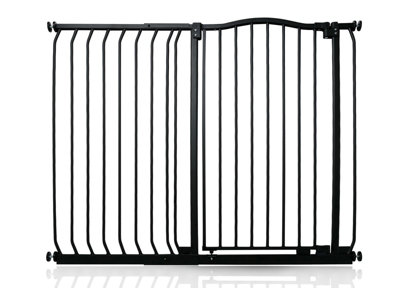 Safetots Extra Tall Curved Top Safety Gate116Cm125CmMatt BlackExtra Tall 100Cm In HeightPressure Fit Stair Gate from B&Q
