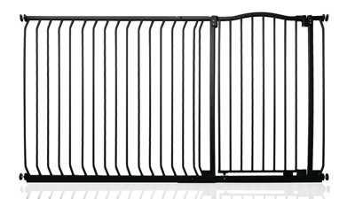 Safetots Extra Tall Curved Top Safety Gate171Cm180CmMatt BlackExtra Tall 100Cm In HeightPressure Fit Stair Gate from B&Q