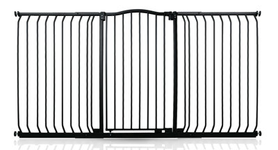 Safetots Extra Tall Curved Top Safety Gate179Cm188CmMatt BlackExtra Tall 100Cm In HeightPressure Fit Stair Gate from B&Q