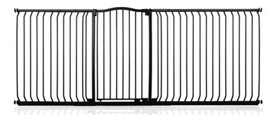 Safetots Extra Tall Curved Top Safety Gate234Cm243CmMatt BlackExtra Tall 100Cm In HeightPressure Fit Stair Gate from B&Q