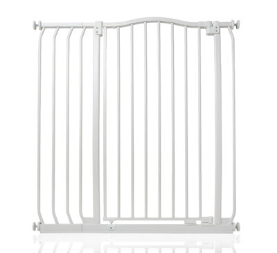 Safetots Extra Tall Curved Top Safety Gate89Cm98CmMatt WhiteExtra Tall 100Cm In HeightPressure Fit Stair Gate from B&Q