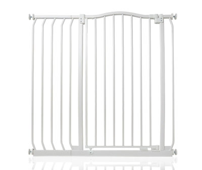 Safetots Extra Tall Curved Top Safety Gate98Cm107CmMatt WhiteExtra Tall 100Cm In HeightPressure Fit Stair Gate from B&Q