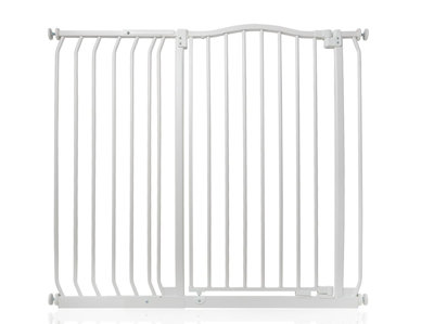 Safetots Extra Tall Curved Top Safety Gate107Cm116CmMatt WhiteExtra Tall 100Cm In HeightPressure Fit Stair Gate from B&Q