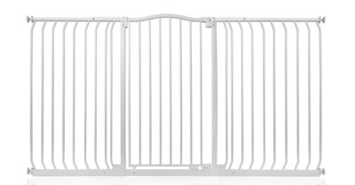 Safetots Extra Tall Curved Top Safety Gate, 170Cm - 179Cm, Matt Extra Tall 100Cm In Height, Pressure Fit Stair Gate White