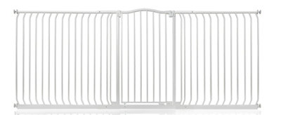 Safetots Extra Tall Curved Top Safety Gate234Cm243CmMatt WhiteExtra Tall 100Cm In HeightPressure Fit Stair Gate from B&Q